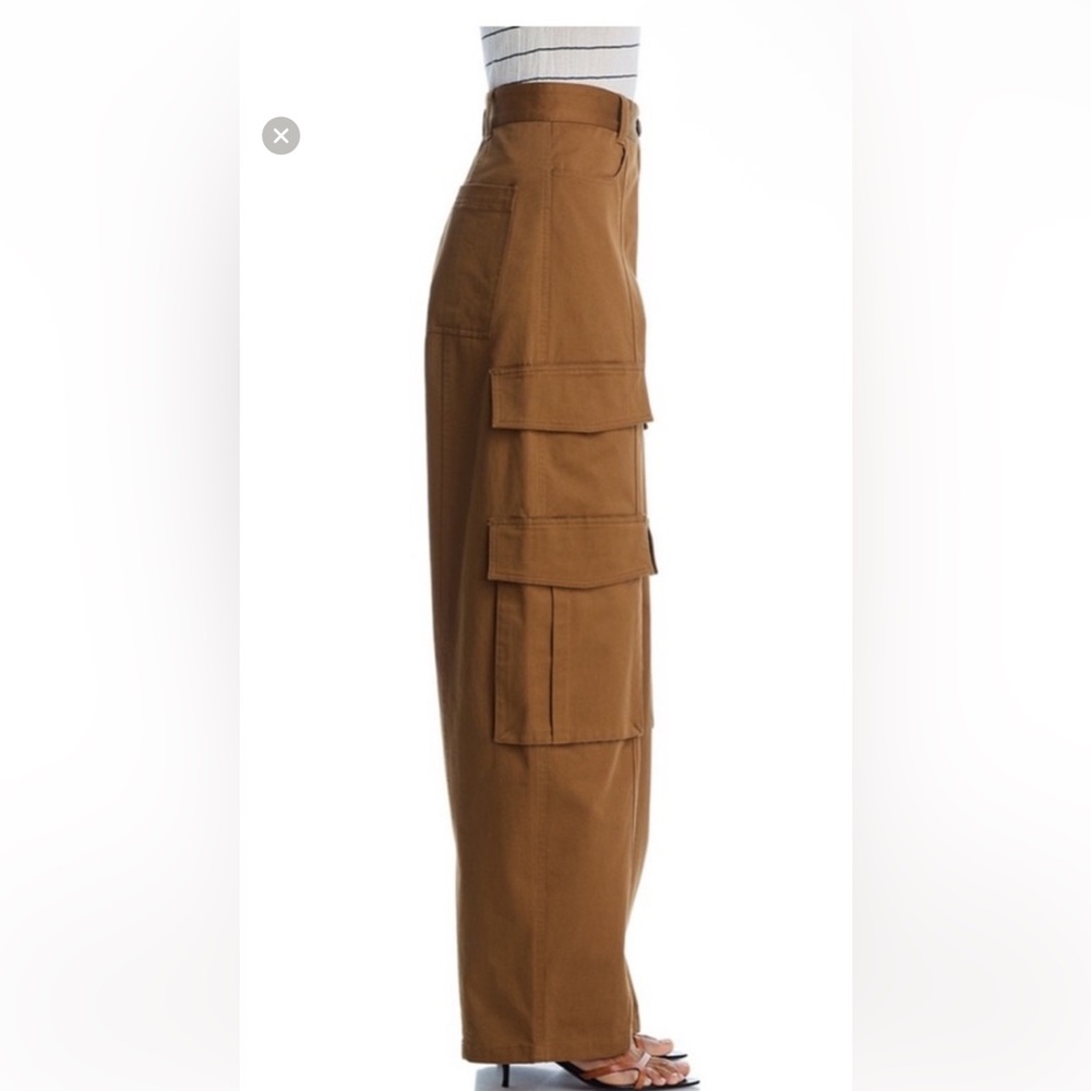 A.L.C. Wide Leg Cargo Pants in Brown - Picture 3 of 6